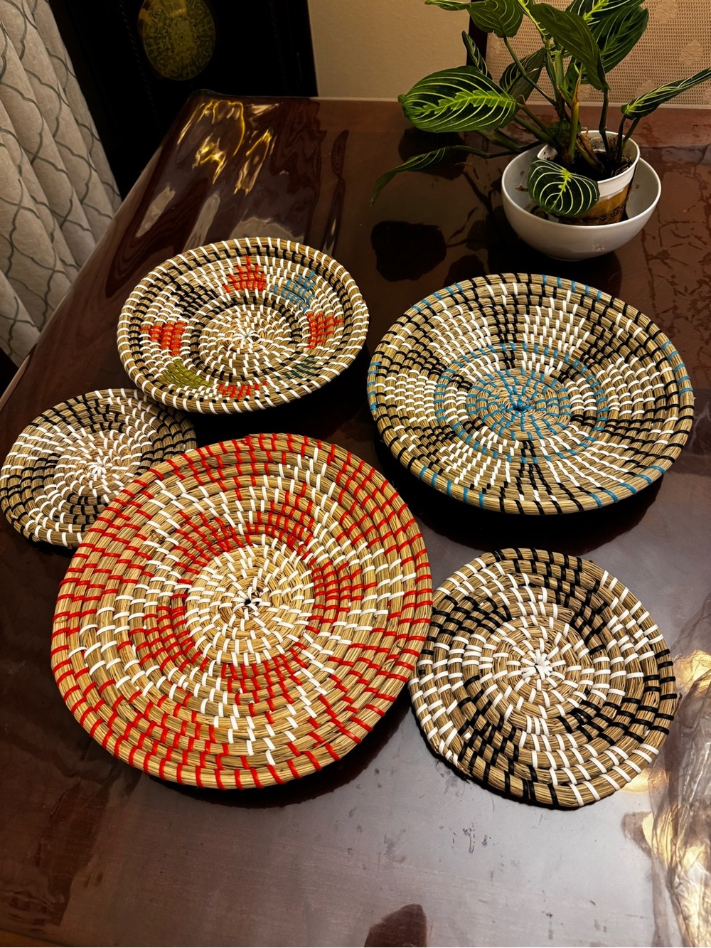 Wall basket decor set of 5